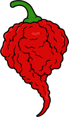 Carolina Reaper pepper illustration